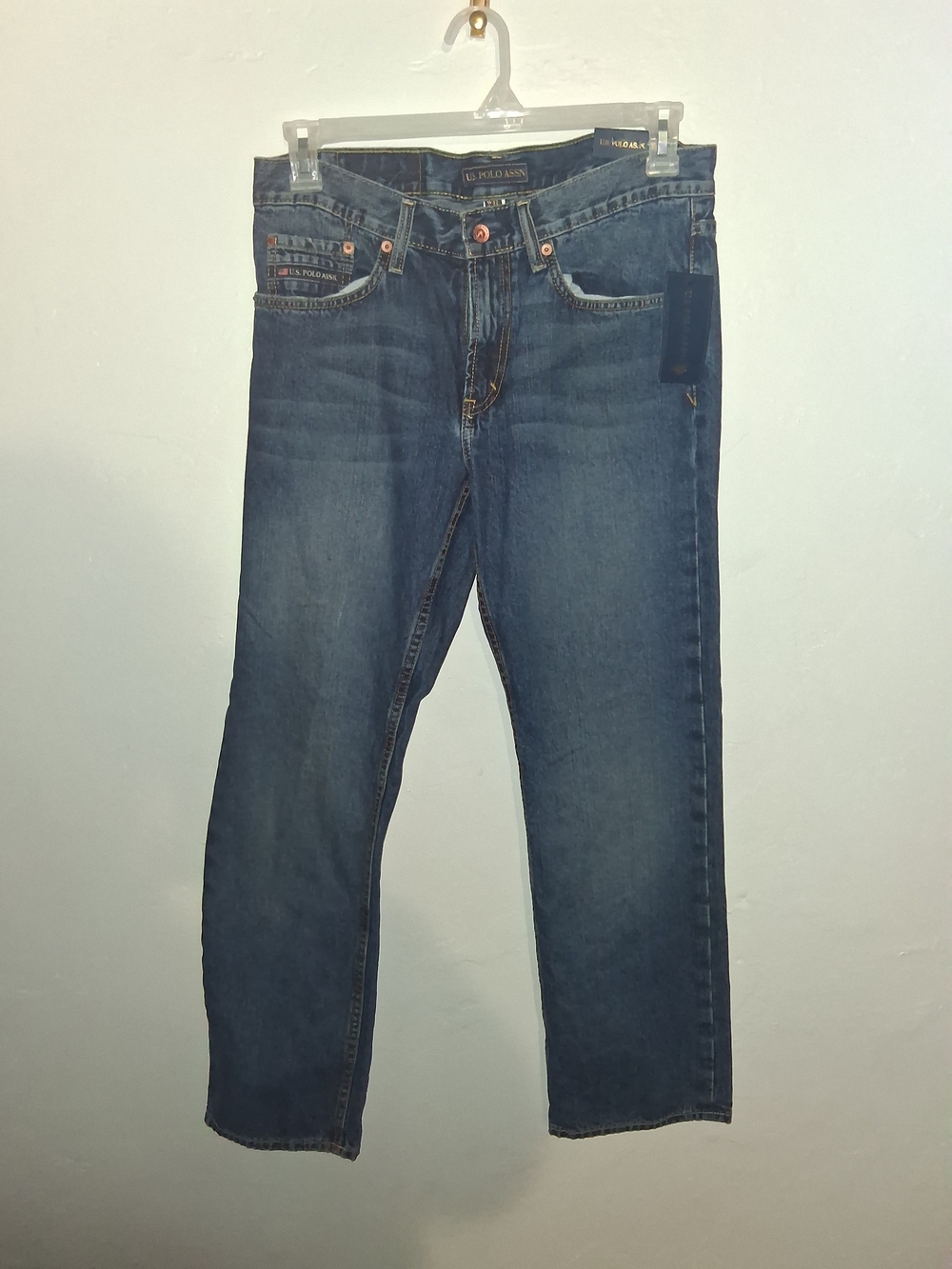 U.S. Polo Assn. Men's Blue Relaxed Straight Jeans